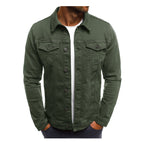 ZOGAA Men's Simple Short Denim Jacket for Autumn/Winter