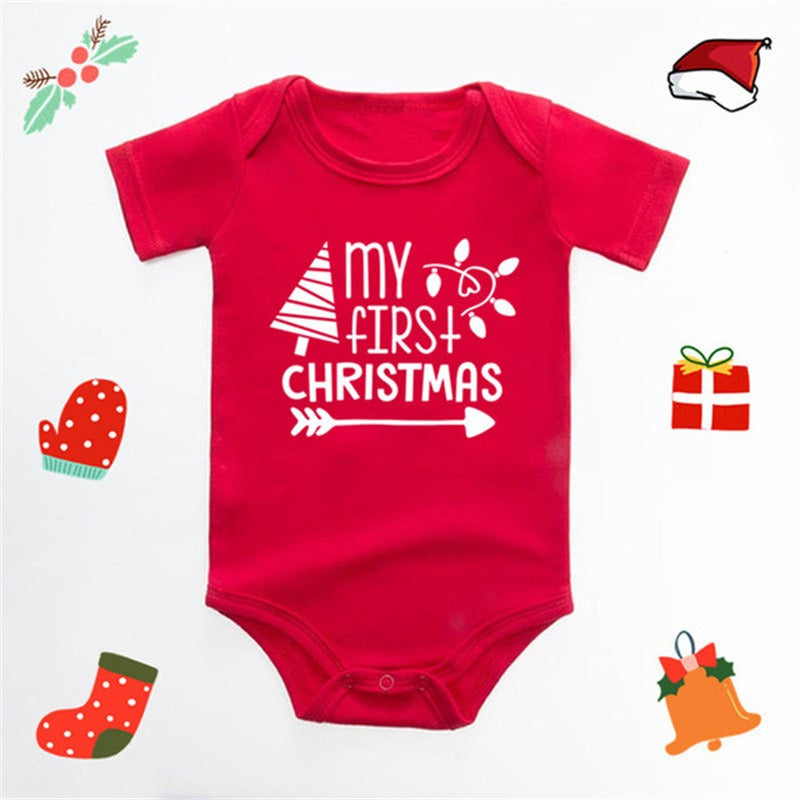 Christmas Deer Red Baby Romper