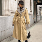 Korean Casual Mid-Length Women's Slim Windbreaker Coat