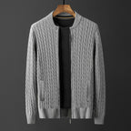Men's Plus Size Striped Knitted Cardigan Jacket M-4XL