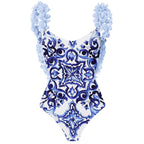 2024 Women's Backless Floral Print Swimsuit Set
