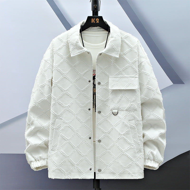 Men's Loose Fit Fashion Jacket in Polyester Material