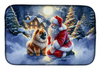 Chow Chow and Santa Claus Dish Drying Mat