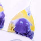 Women's Three-Piece Tie-Dye Bikini Set with Sarong