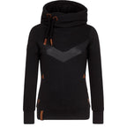 Women's Long-sleeved Hooded Stitching Sweater