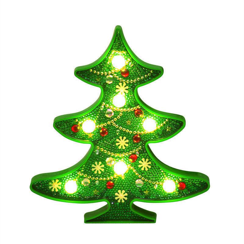 DIY 5D Diamond Painting Night Light - Christmas Tree & Snowman