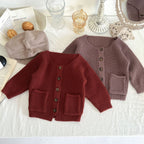 Knitted Cardigan Sweater for Infants and Toddlers