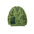 Tide Brand Cartoon Full Print Cardigan Sweater Jacket