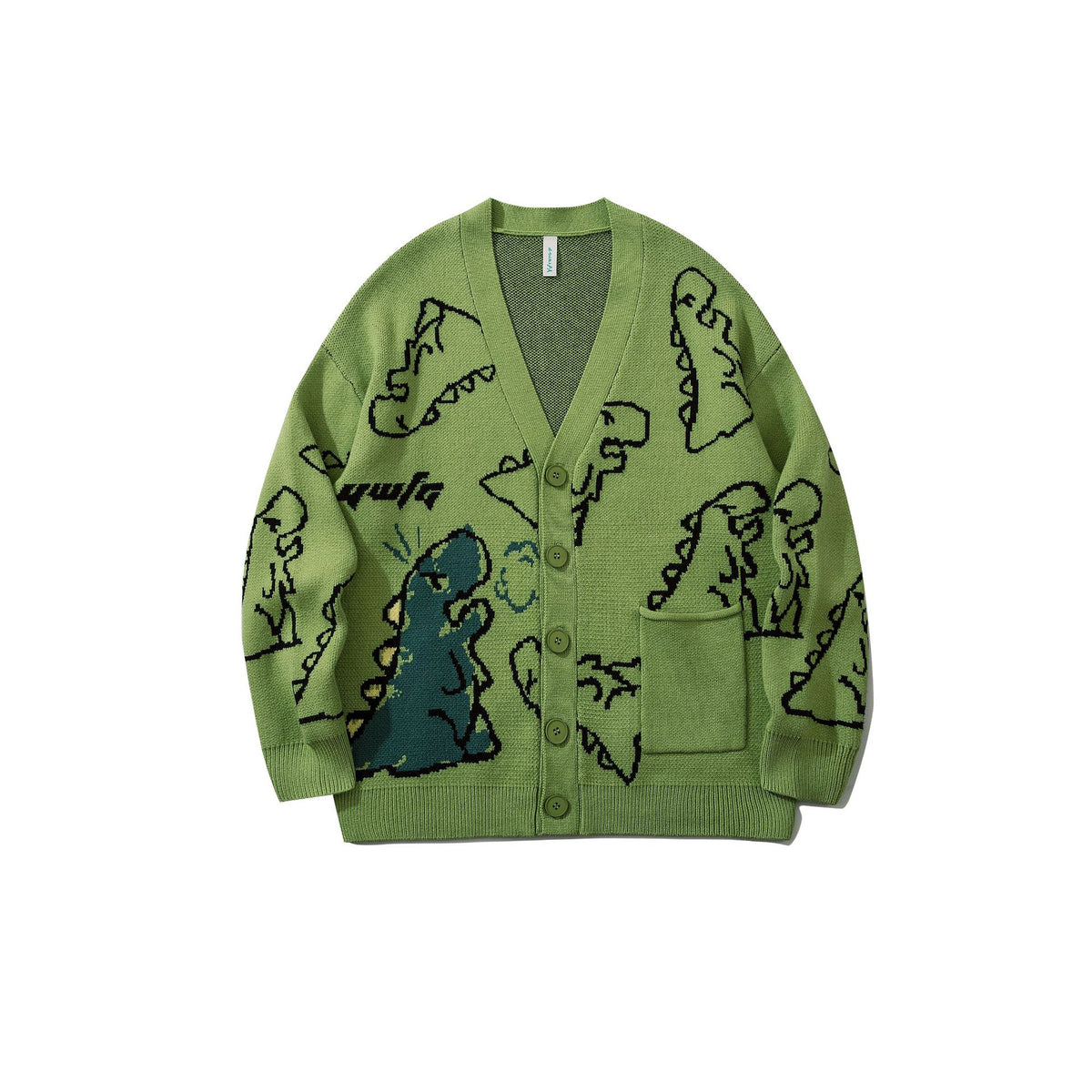 Tide Brand Cartoon Full Print Cardigan Sweater Jacket