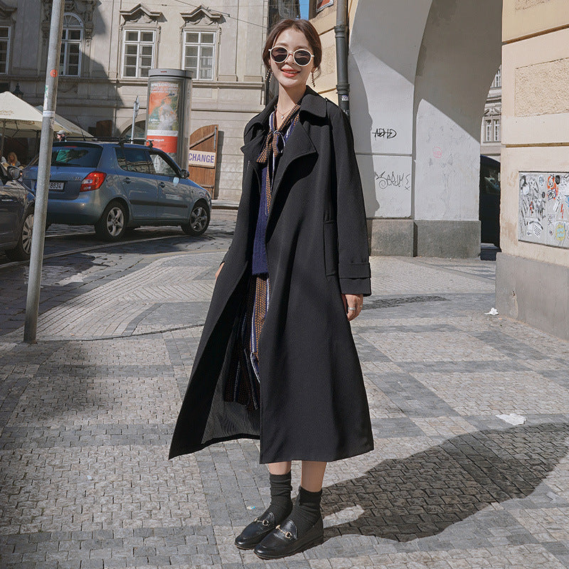 New Trendy Long British Style Coat Jacket