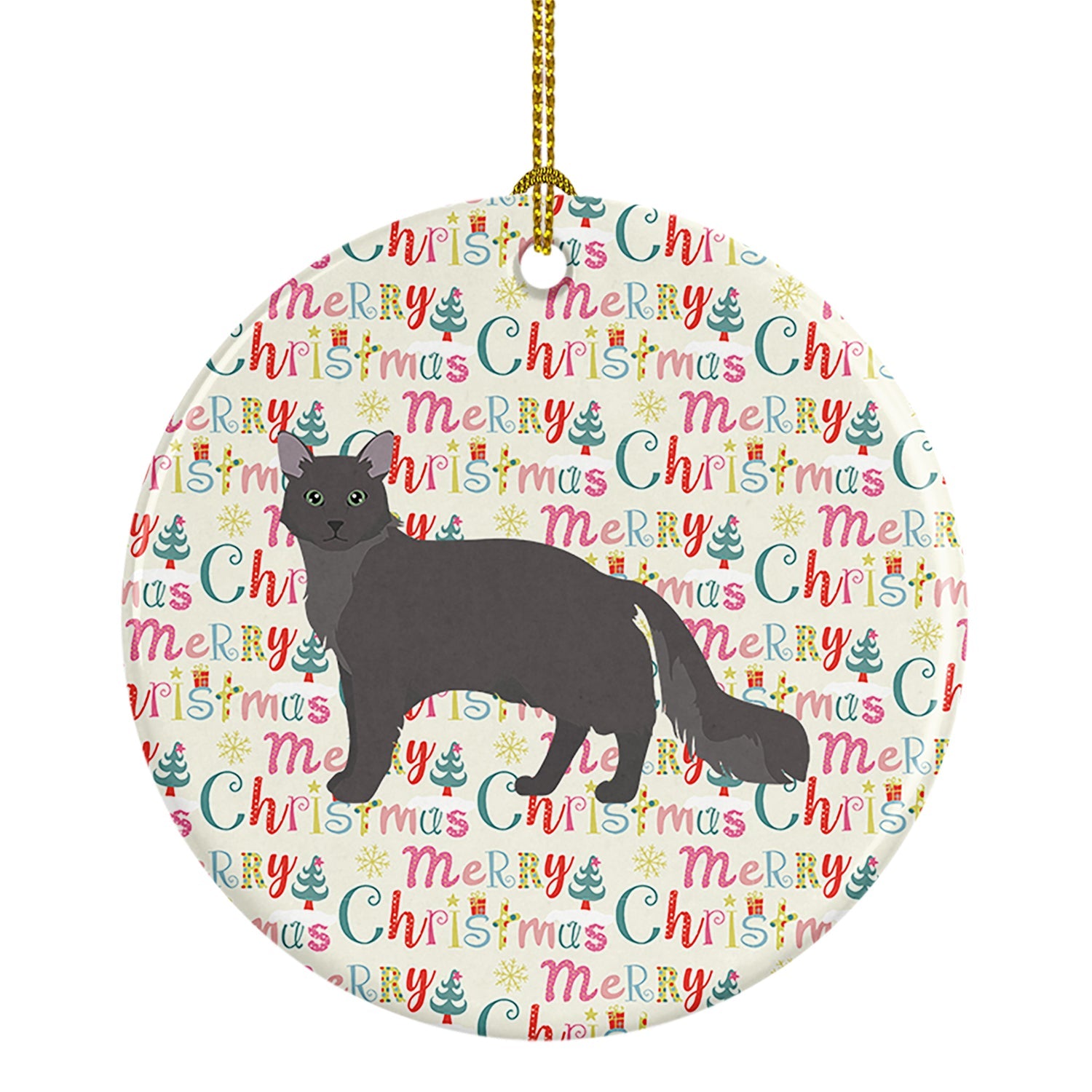 Nebelung #1 Cat Christmas Ceramic Ornament