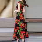 Summer New Women's Bohemian Printed Maxi Dress