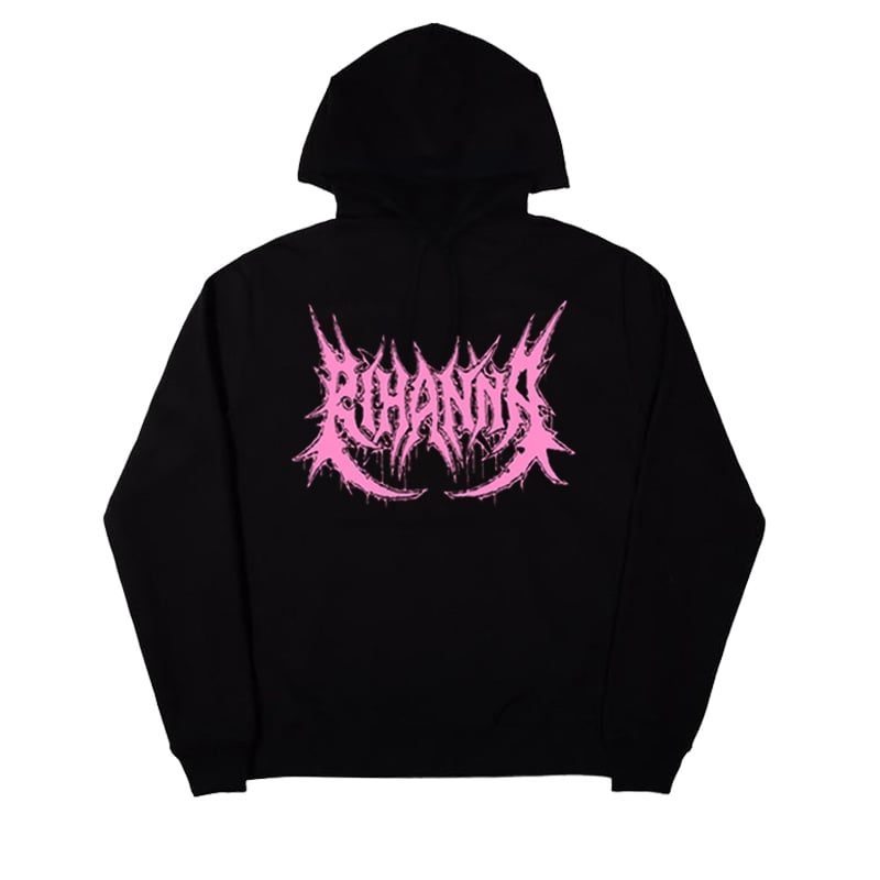 Cartoon Gothic Thorns Fleece Long Sleeve Hoodie T-Shirt | Streetwear