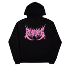 Cartoon Gothic Thorns Fleece Long Sleeve Hoodie T-Shirt | Streetwear
