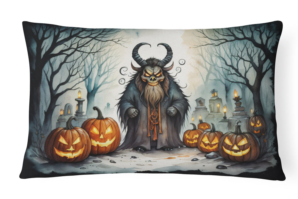 Krampus The Christmas Demon Spooky Halloween Throw Pillow