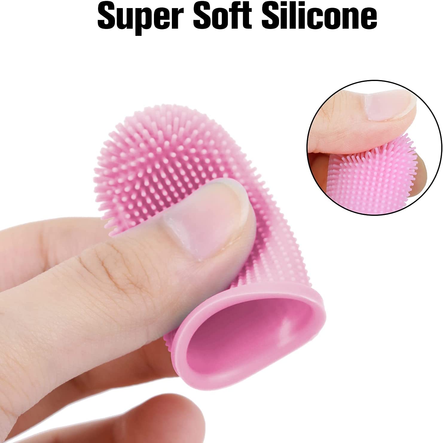 Pet Finger Toothbrush for Dogs & Cats, 360 Soft Silicone Dental Brush with Storage Case, BPA-Free Teeth & Gum Cleaner