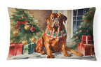 Dogue de Bordeaux Cozy Christmas Throw Pillow