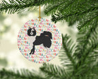 Elo Dog #2 Merry Christmas Ceramic Ornament