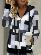 Loose Retro Hooded Zipper Sweatshirt | Streetwear