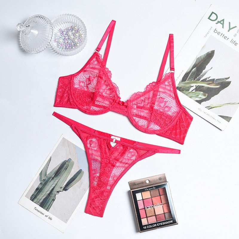 Women's Multi-color Lace Underwear Set