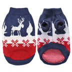 Striped Turtleneck Christmas Pet Sweater with Bones