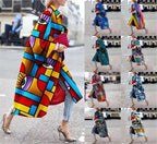 Women's Printed Loose Fit Windbreaker Jacket