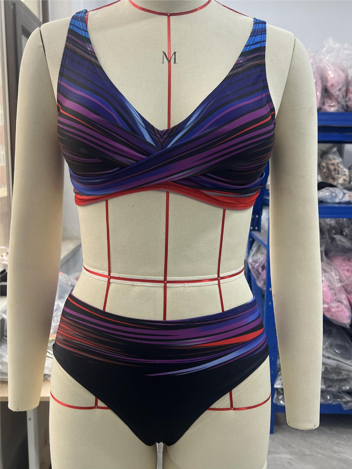 2023 Women's Triangle Back Bikini Set Plus Size
