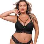 Large Size Women's Adjustable Lace Bra with Thin Straps