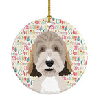 Doodle Tricolor #1 Christmas Ceramic Ornament