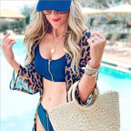 New Chiffon Leopard Print Bikini Cover-Up for Beach