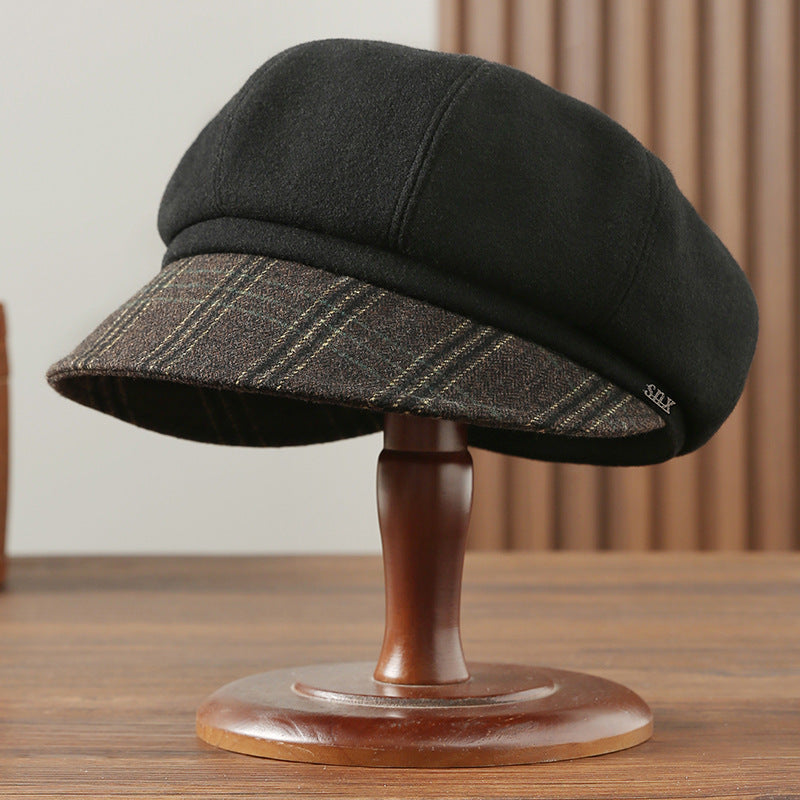 Wool Blended Hat for Women - Autumn and Winter | Embroidered Cap