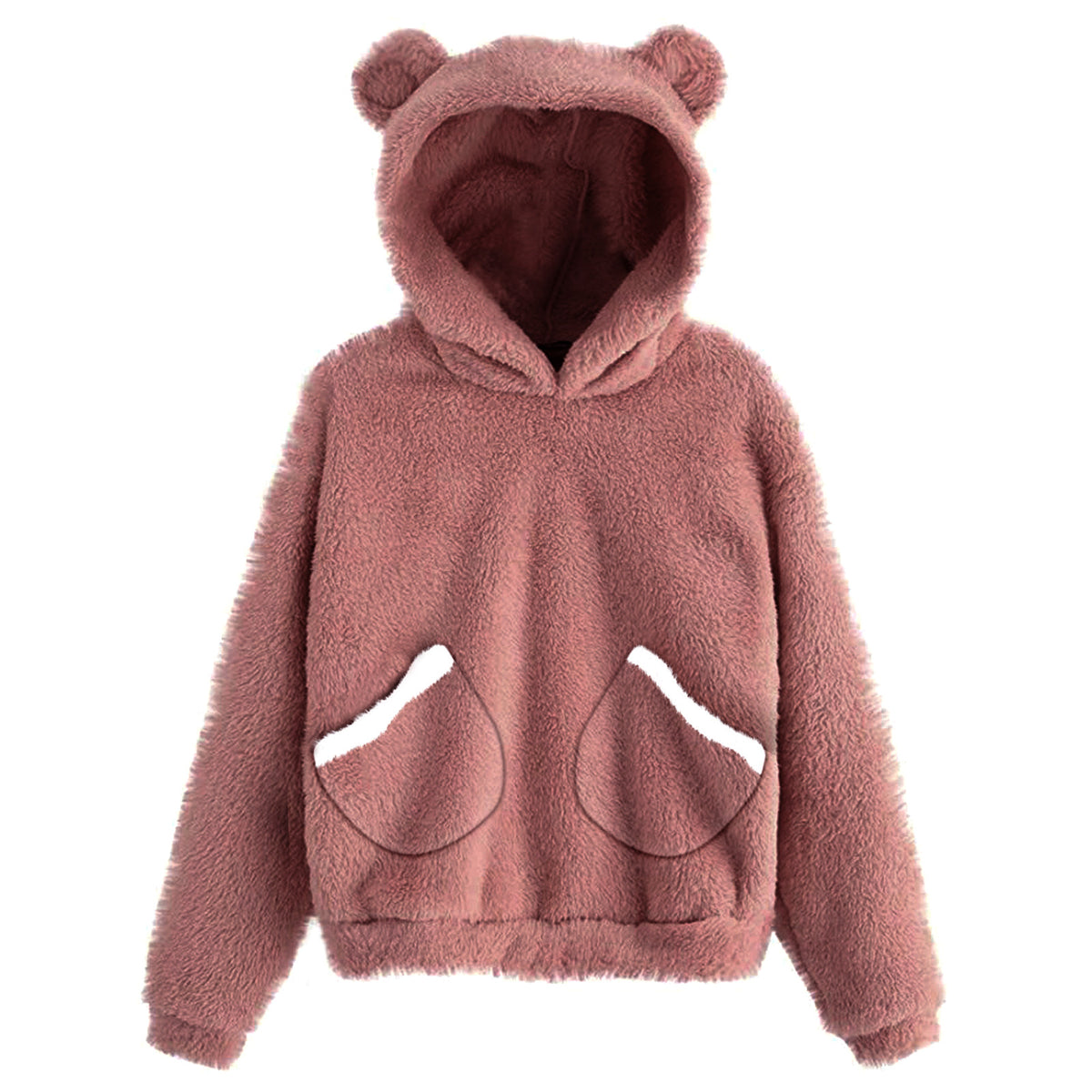 Women's Hooded Warm Sweater with Rabbit Ears Design