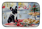 French Bulldog Christmas Cookies Dish Drying Mat
