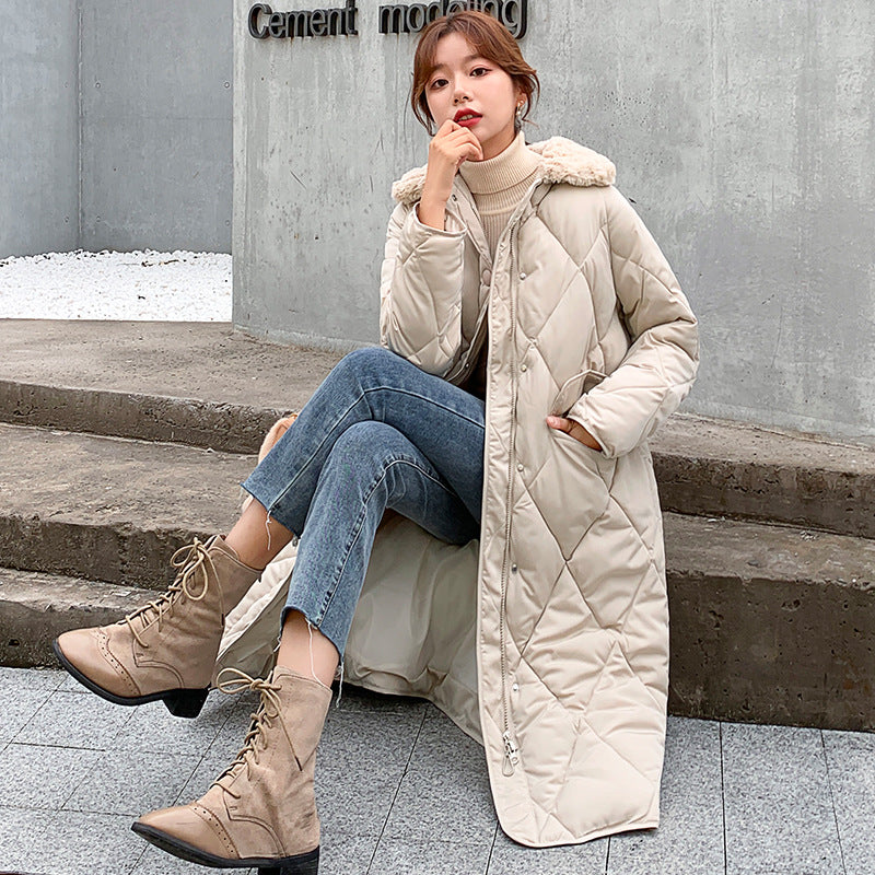 Loose Long Black Cotton Jacket Over-the-Knee