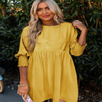 Solid Color Pullover Half Sleeve Dress for Women | Streetwear