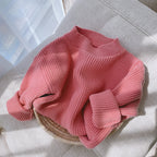 Candy Color Casual Pullover Sweater for Girls | Streetwear
