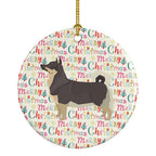 Swedish Vallhund Merry Christmas Ceramic Ornament