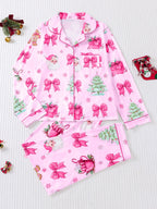 Women's Christmas Print Long Sleeve Pajama Set