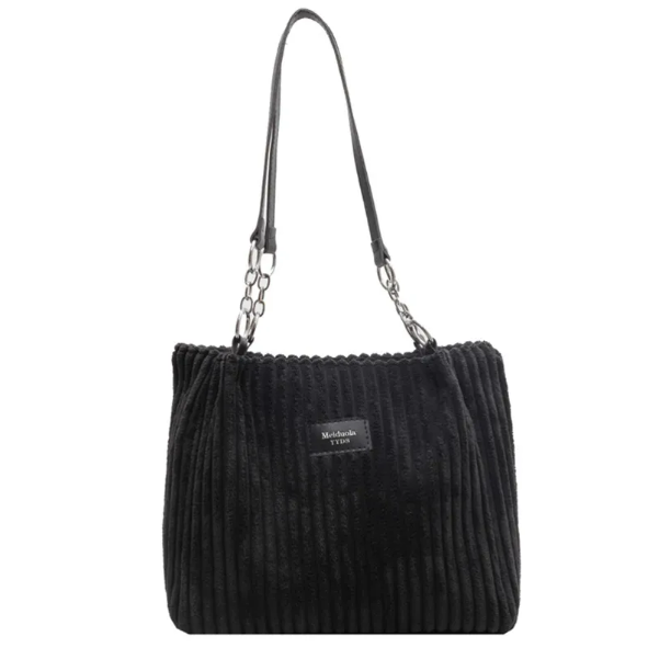 Corduroy Shoulder Tote Bag | Organic Cotton