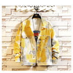 Men's Camouflage Color Denim Jacket