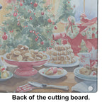 Italian Greyhound Christmas Cookies Glass Cutting Board