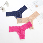 Comfortable Seamless Lace Thong Panties for Women