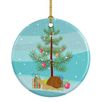 Garden Snail Merry Christmas Ceramic Ornament