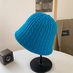Women's Fashion Knitted Wool Fishing Hat | Embroidered Cap