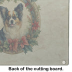 Papillon Christmas Flowers Glass Cutting Board