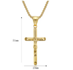 [Duplicate] Hip Hop Titanium Steel Crucifix Pendant Necklace