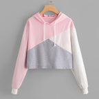 Color-Blocking Long-Sleeved Cotton Sweatshirt | Streetwear