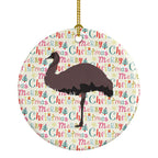 Emu Christmas Ceramic Ornament