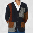 Men's V-neck Long Sleeve Sweater Coat