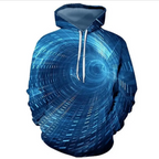 Weiouma Vortex Print Long-Sleeve Hoodie | Streetwear